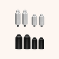 Elite+ 4 × Contacteurs en titane et 4 × Capuchons en silicone