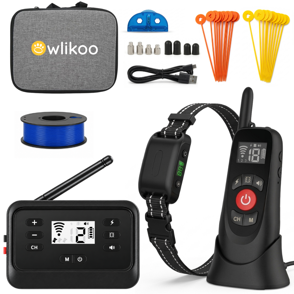 Clôture Anti-Fugue pour Chien avec Fil - Owlikoo Pro