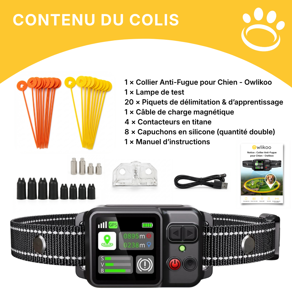 Collier Anti-Fugue pour Chien - Owlikoo
