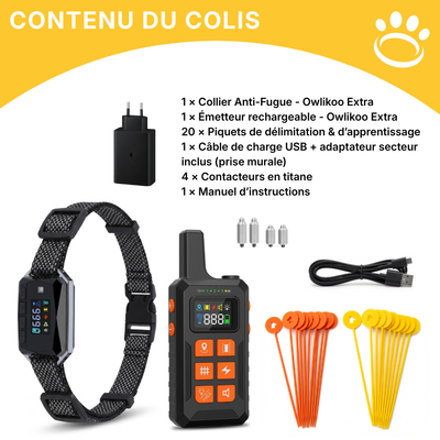 Clôture Anti-Fugue pour Chien sans Fil - Owlikoo Extra