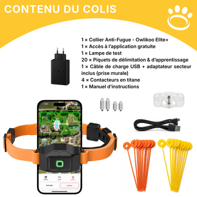 Clôture Anti-Fugue pour Chien sans Fil - Owlikoo Elite