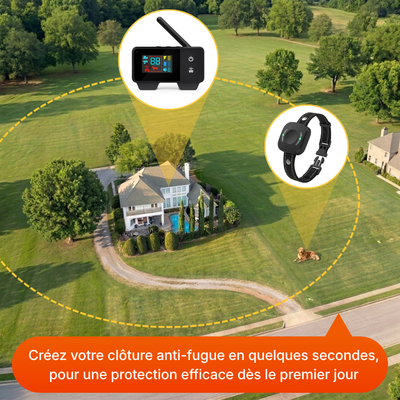 Clôture Anti-Fugue pour Chien sans Fil - Owlikoo Plus