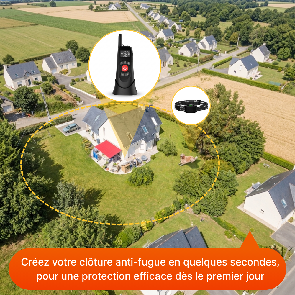 Clôture Anti-Fugue pour Chien sans Fil - Owlikoo Pro