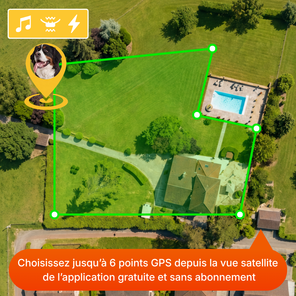 Clôture Anti-Fugue pour Chien sans Fil - Owlikoo Elite+