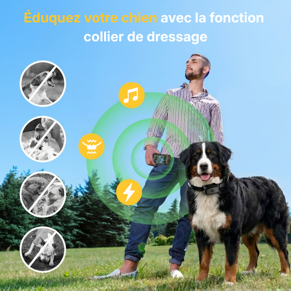 Clôture Anti-Fugue pour Chien sans Fil - Owlikoo Elite