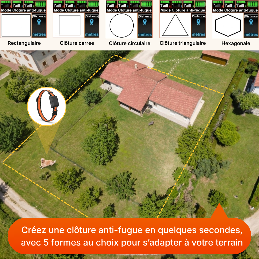 Clôture Anti-Fugue pour Chien sans Fil - Owlikoo Ultra