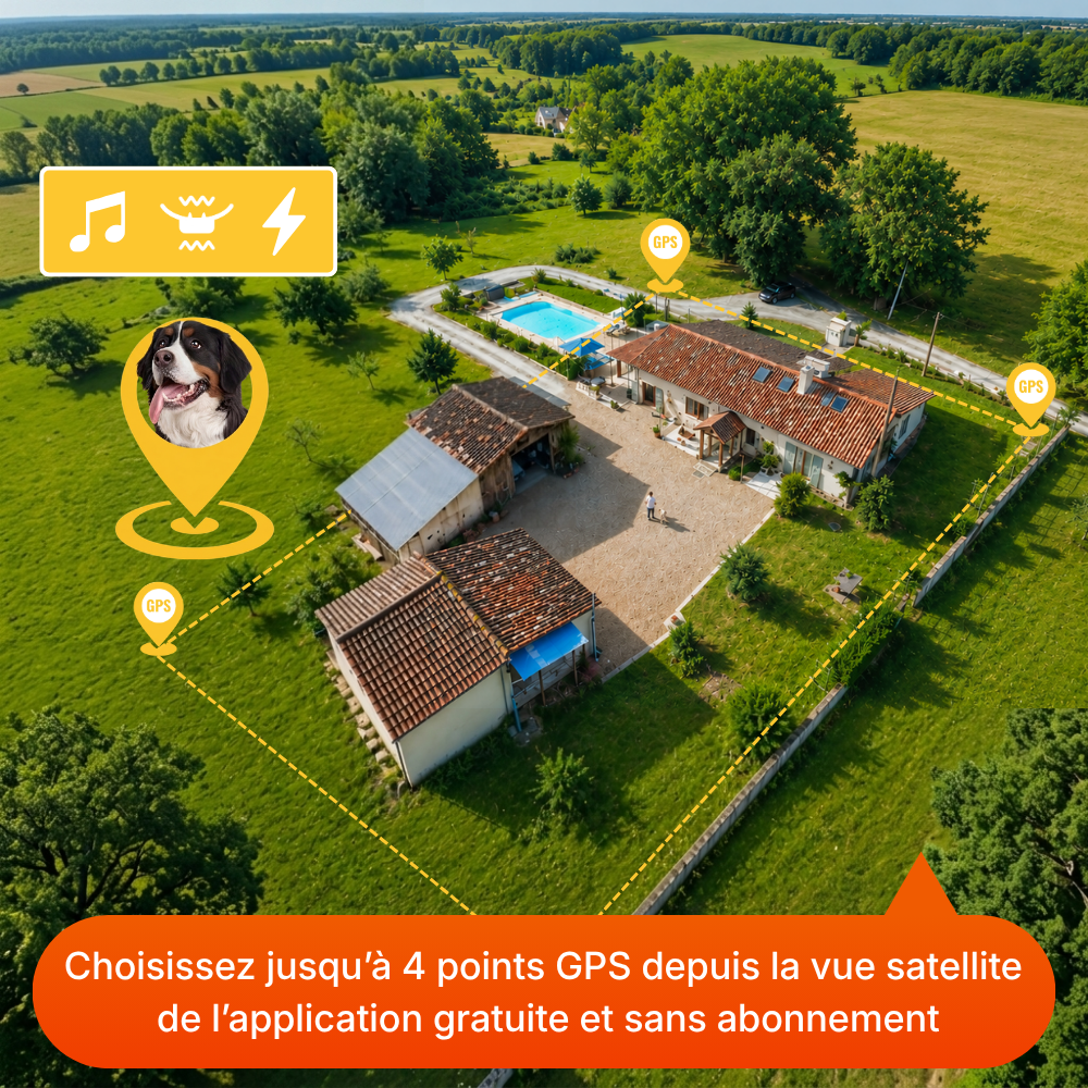 Clôture Anti-Fugue pour Chien sans Fil - Owlikoo Elite