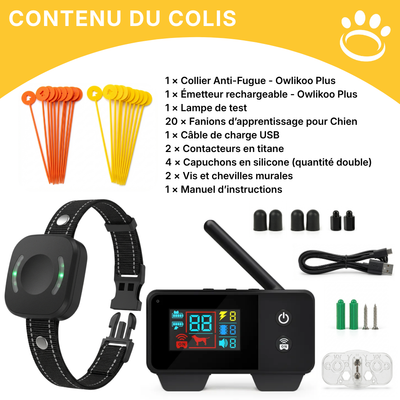 Clôture Anti-Fugue pour Chien sans Fil - Owlikoo Plus