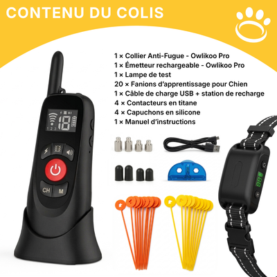 Clôture Anti-Fugue pour Chien sans Fil - Owlikoo Pro