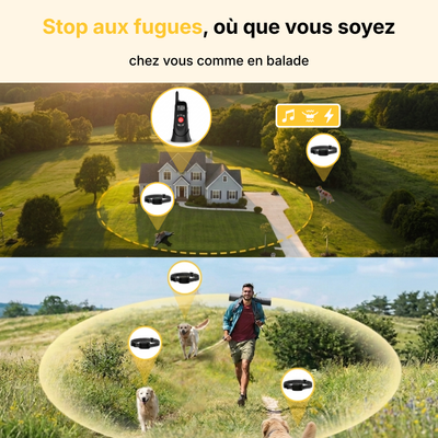 Clôture Anti-Fugue pour Chien sans Fil - Owlikoo Pro
