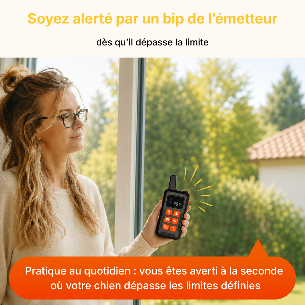 Clôture Anti-Fugue pour Chien sans Fil - Owlikoo Extra