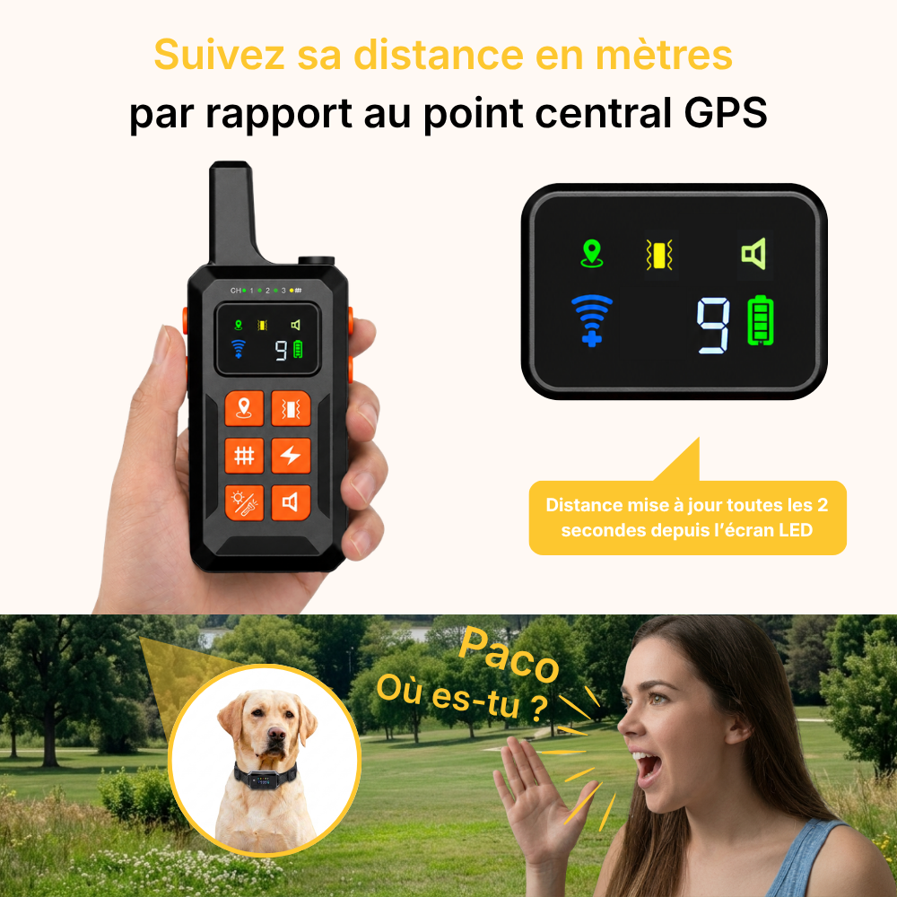 Clôture Anti-Fugue pour Chien sans Fil - Owlikoo Extra